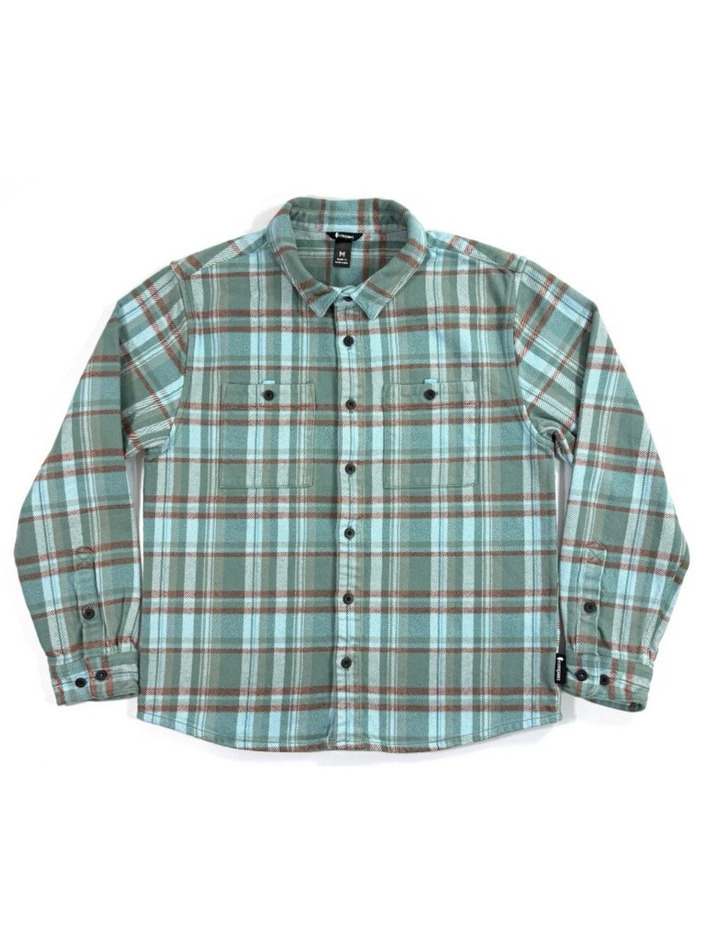 Cotopaxi Mens Mero Heavyweight Flannel Shirt Size Medium Hiking Organic Cotton